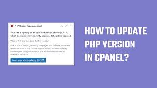 How to update the PHP version in cPanel? | webhosting | 2023 #WordPress 30