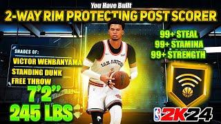 The MOST TOXIC ‘2-WAY RIM PROTECTING POST SCORER’ Build To Make For NBA 2K24… BEST CENTER/BIG BUILD!