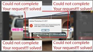 Adobe Photoshop- "Could not complete your request because the smart object is not directly editable"