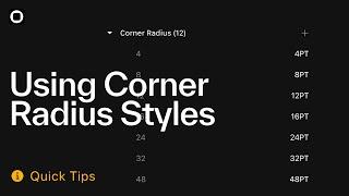 Using Corner Radius Styles