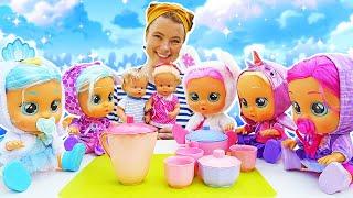 Nenuco Puppen Video für Kinder. Irene und Cry Babys. Puppen Kindergarten