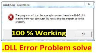 api-ms-win-crt-runtime-l1-1-0.dll is missing from your Computer