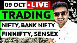 09 OCT: LIVE Trading NIFTY & BANKNIFTY | Intraday Scalping | Options Trading LIVE #trading #nifty