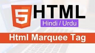 HTML Marquee Tag Tutorial in Hindi / Urdu