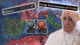 [EU4] Turning on the BATTLE POPE Mode to win unwinnable war!