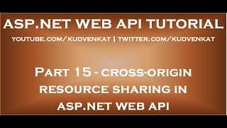 Cross origin resource sharing ASP NET Web API