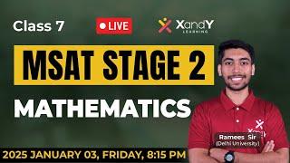 MSAT Stage 2 Important Questions  | Grade 7 | Mathematics #maths #msat #class7