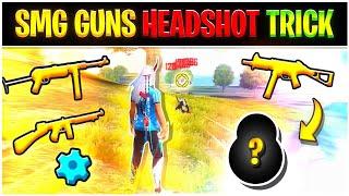 SMG Gun Headshot Trick -Free Fire | UMP + MP5 Headshot Trick Only Red Numbers |New Headshot Setting