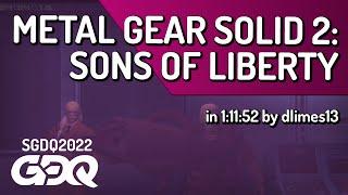 Metal Gear Solid 2: Sons of Liberty by dlimes13 in 1:11:52 - Summer Games Done Quick 2022