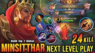 SAVAGE + 24 Kills!! New META Minsitthar Super Fast ATK Speed - Build Top 1 Global Minsitthar ~ MLBB