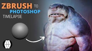 ZBrush to Photoshop Timelapse - 'HAND?' Personal Concept