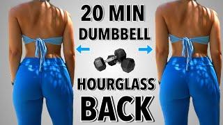 20 MIN DUMBBELL BACK WORKOUT - EXERCISES TO SNATCH THAT WAIST - Summer Shred Day 26