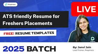 How to make ATS friendly Resume for Freshers Placements | Best Resume Templates