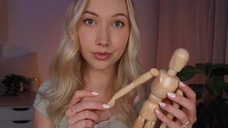 ASMR Wooden Figure Personal Attention | Body Movements, Massaging, Tapping, Brushing