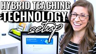 EASY Hybrid Teaching Technology Setup | Teaching Virtually + In-Person Students at the Same Time