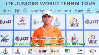 ITF Juniors World Tennis Tour J300 BS Final  - Hayden JONES [AUS ]1 vs Jangjun KIM(KOR)[2]