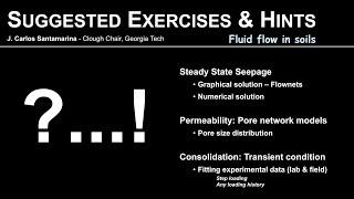 S4d-1.  Suggested Exercises & Hints - Seepage and Consolidation