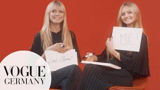 Heidi & Leni Klum play 'Who knows whom better?' | VOGUE Germany