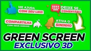 Green Screen Inscreva-se 3D | CHROMA KEY