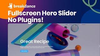 Fullscreen Hero Slider in WordPress with Breakdance Website Builder