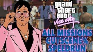 GTA Vice City All Missions Speedrun with CUTSCENES!