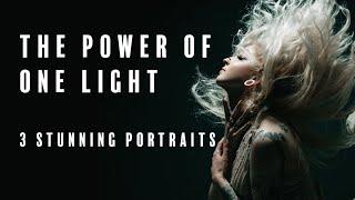 One Light Studio Portraits - 3 Different Setups