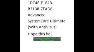 License Key for Advanced System Care Ultimate! (HD)