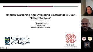 Haptics: designing and evaluating electrotactile cues Yosuef Alotaibi