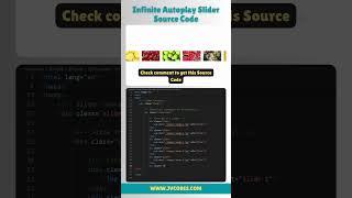 How to make an Infinite Autoplay Slider | JV Source Code #shorts #coding #css #html