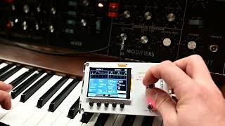 KORG NTS-2 Oscilloscope – WAVE Mode Demo (no talking) – BPM-synced Pulse & Envelope w/ MOOG Minimoog