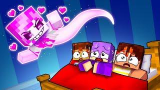 Sleepover with a YANDERE GHOST in Minecraft!