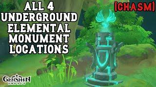 All 4 Underground Elemental Monument Locations (Chasm) - Genshin Impact