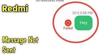 How To Fix Redmi Mobile Message Not Sent | Redmi Phone Message Not Sending! Problem Solved