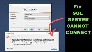 How to Fix "SQL Cannot Connect" Error in SQL Server Management Studio (SSMS)