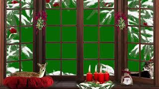 TOP GREEN SCREEN HD CHRISTMAS FRAME BACKGROUND FREE DOWNLOAD "MERRY CHRISTMAS TO ALL OF YOU!"