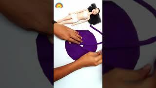 DIY Infinity doll dress | How to make Easy Barbie Clothes  | Part 2 | #shorts #youtubeshorts