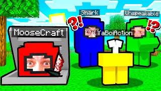 1000 IQ IMPOSTOR HACK PLAY in MINECRAFT AMONG US! (W/ RageElixir, Action, Shark, Moose)