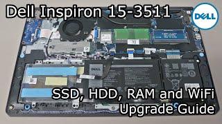 Dell Inspiron 15 3511 (2021) Upgrade Guide - M.2 SSD, 2.5" HDD, DDR4 RAM and WiFi Replacement