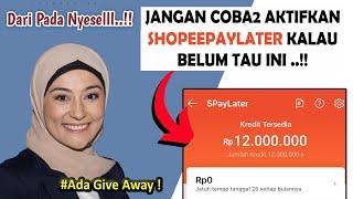 JANGAN AKTIFKAN SHOPEEPAYLATER KALAU BELUM TAU INI, DARI PADA NYESEL.!! - CARA DAFTAR SHOPEEPAYLATER