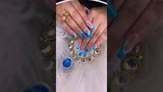 Blue Acrylic Nails Designs || Blue Nails || Acrylic Nails