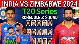 India vs Zimbabwe T20 Series 2024 | India vs Zimbabwe T20 Squad 2024|Ind vs Zim T20 Squad 2024