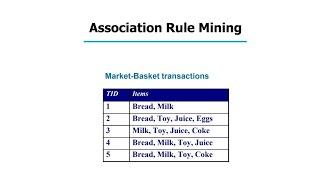 شرح مسالة ال Association Rules كورس data mining