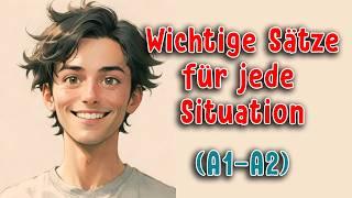 Die 50 wichtigsten deutschen Sätze für Anfänger (A1–A2) | Listening & Speaking| Learn German