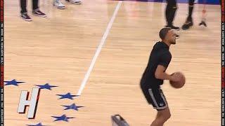 Steph Curry Draining Four Straight Half Court Shots with Ease 