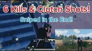 Epic PUBG Mobile Clutch Shots! 6 Eliminations & Sniped in the End! #PUBGMobile #ClutchShots #Gaming