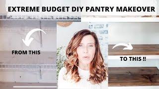 EXTREME SMALL PANTRY MAKEOVER ON A BUDGET | SMALL PANTRY RENOVATION