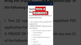 POSTAL ID requirements #postalid #postalidrequirements #alcabs