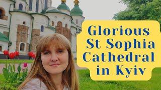 Glorious St Sophia Cathedral in Kyiv. War in Ukraine.