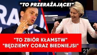 "Obłęd". Bosak punktuje Ursulę von der Leyen: To zbiór kłamstw i frazesów