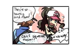 Pokemon Hilbert and Hilda "squeeze "